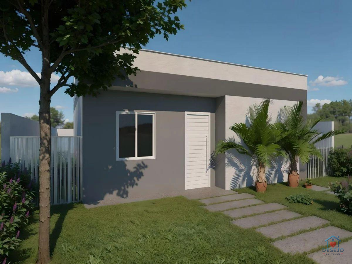 Casas de 2/4 (01 suíte) com área de quintal - Cond. Fechado